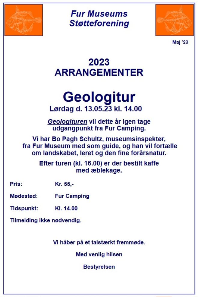 Fur Museums Støtteforening - Maj 2023 - Geologitur - lørdag d. 13.05.23 kl. 14.00