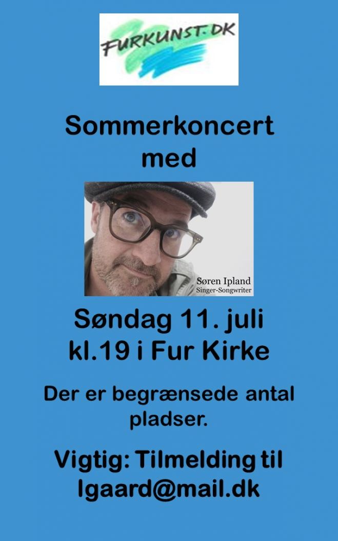 Sommerkoncert med Søren Ipland - søndag den 11. juli