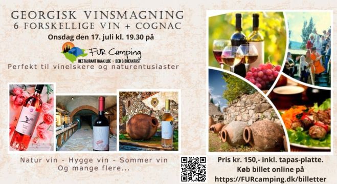 FUR Camping får besøg af Sergiy Myslyvyy fra VINtres som laver en Georgisk vinsmagning