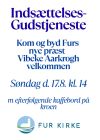 Indsættelses Gudstjeneste - Vibeke Aarkrogh bydes velkommen - søndag 17. august kl 14