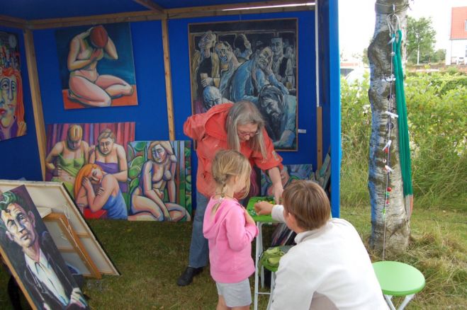 Kunst på Strandhotellets plæne