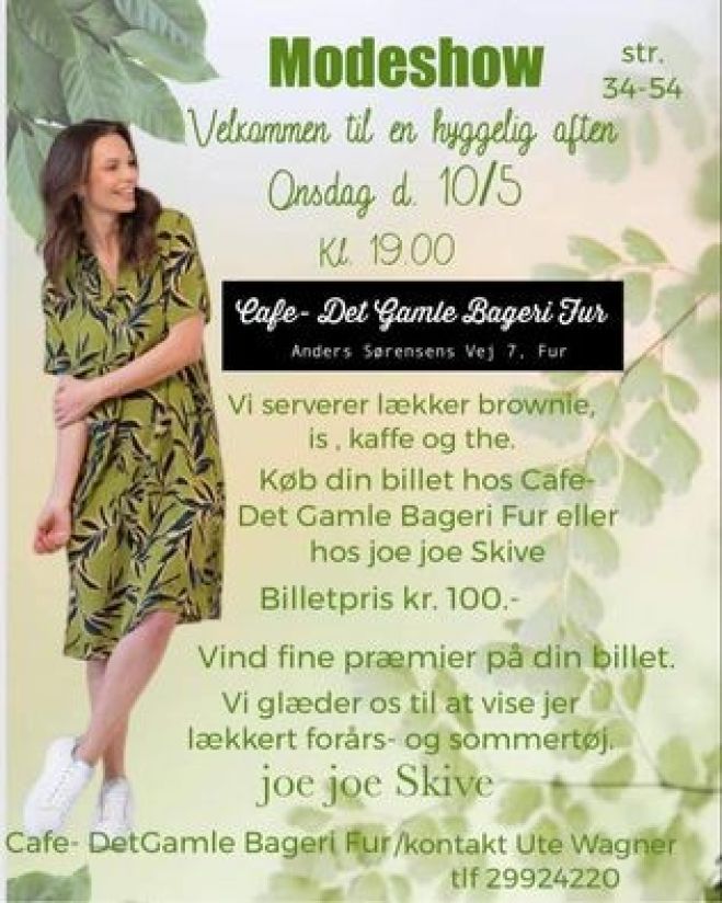 Café - Det Gamle Bageri Fur lægger lokalerne til et fantastisk modeshow 10. maj