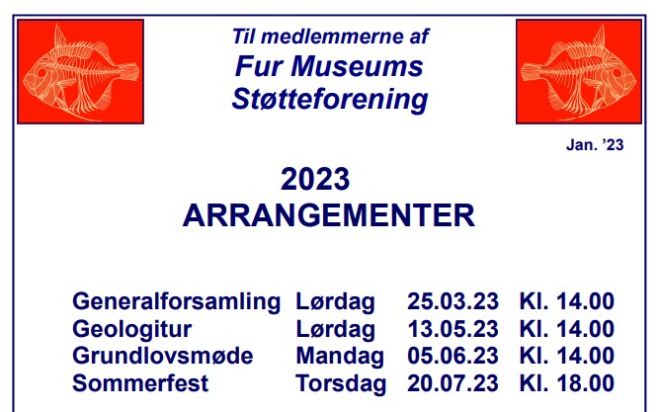 Fur Museums Støtteforening - 2023 ARRANGEMENTER